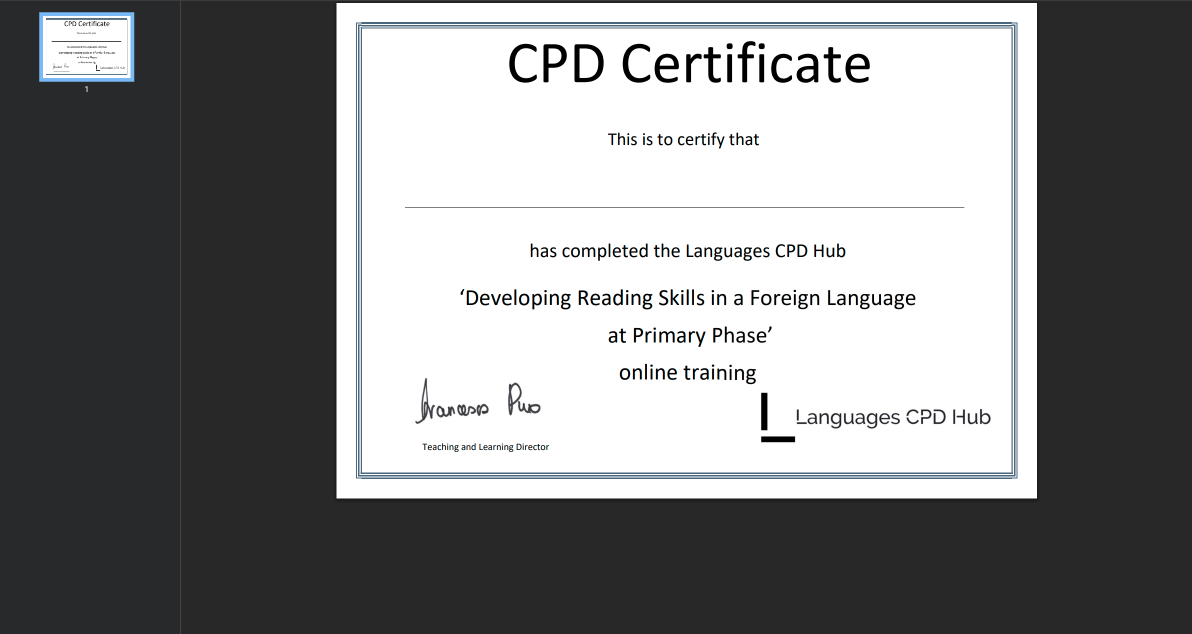 Certificates