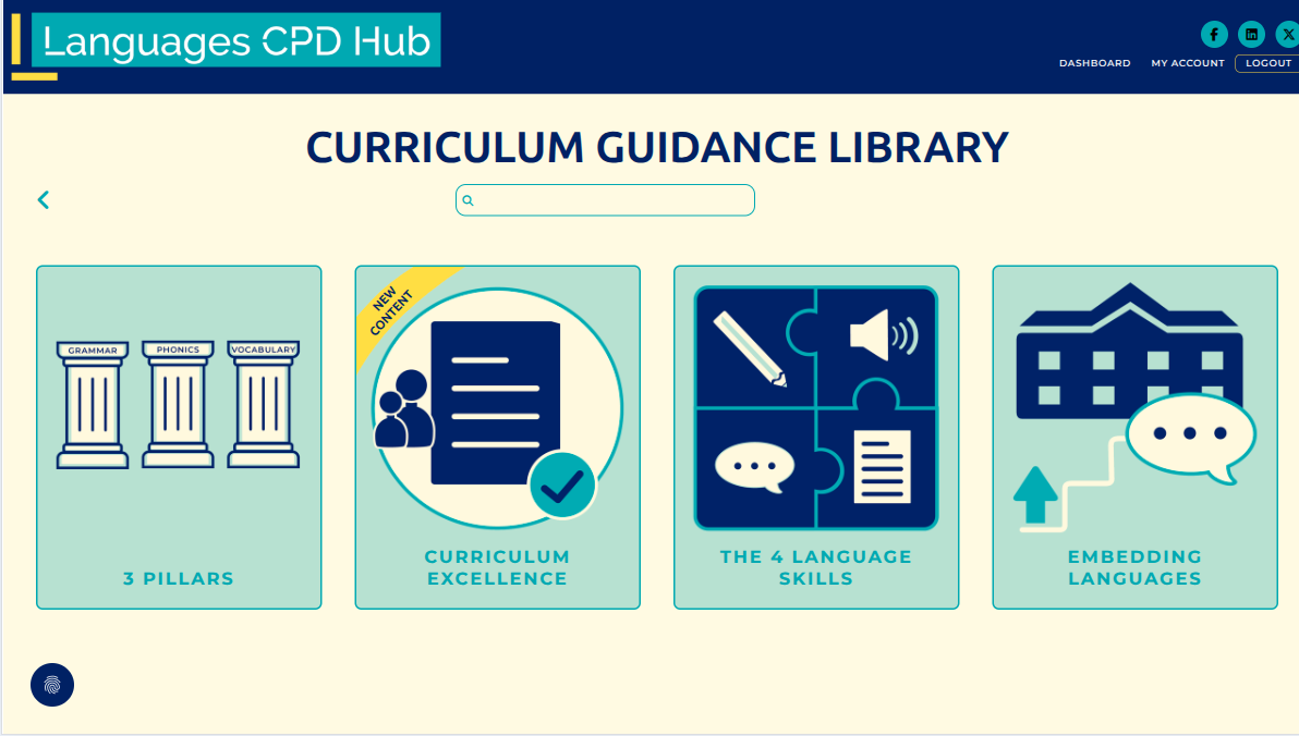 Languages CPD Hub project screenshot