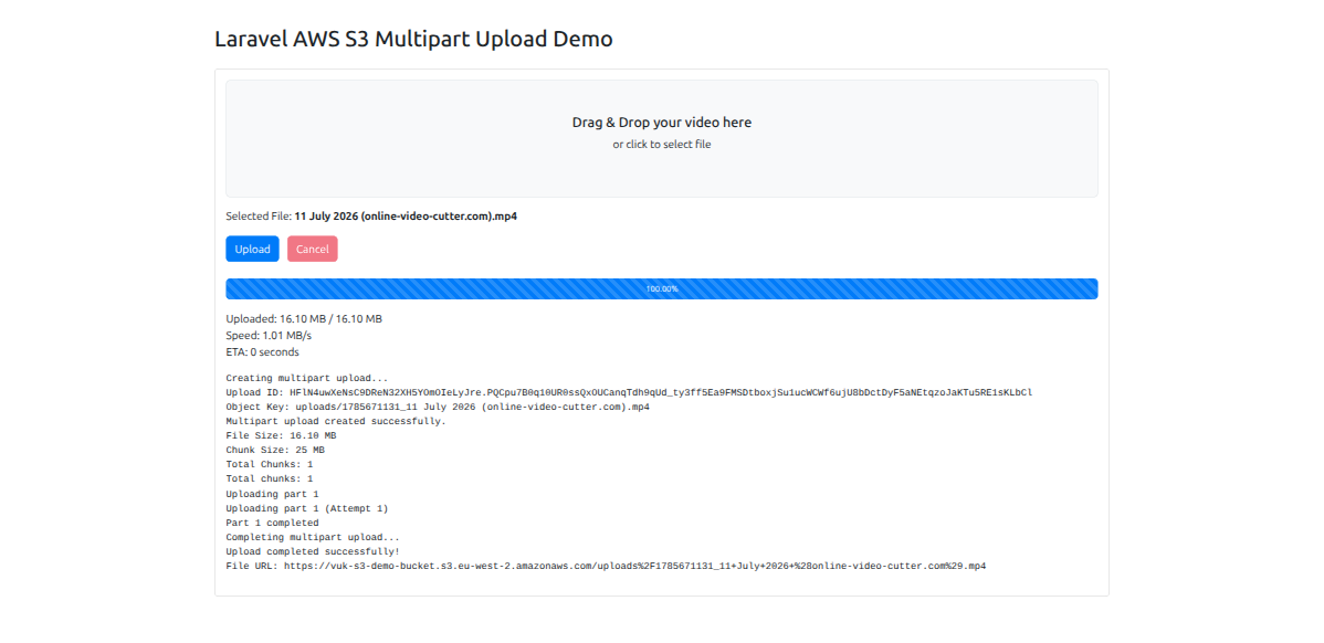 Upload Completed