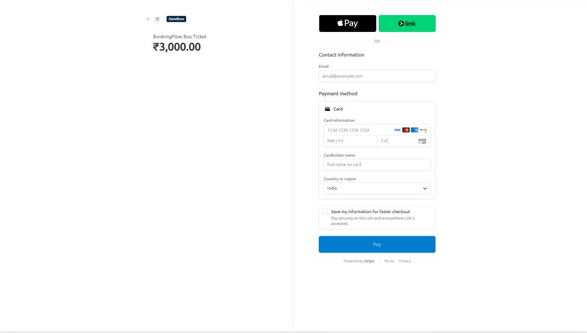 Stripe Checkout Page