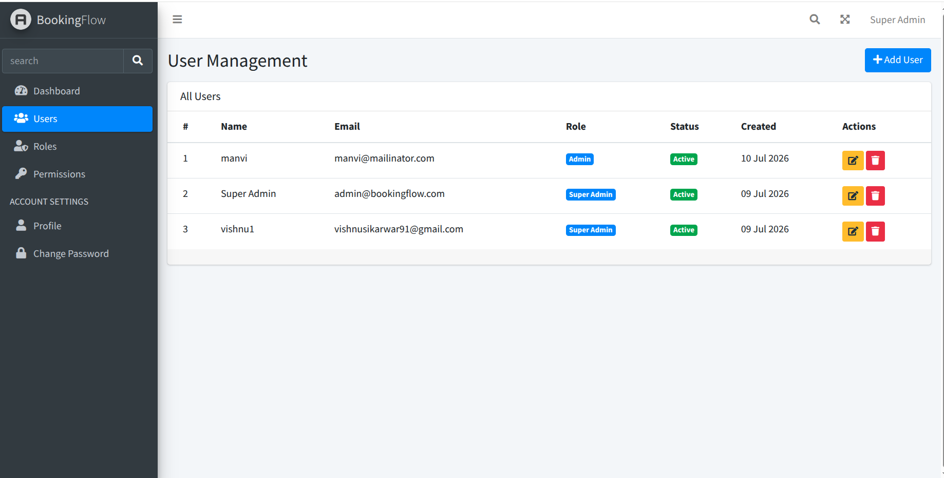 Users Management