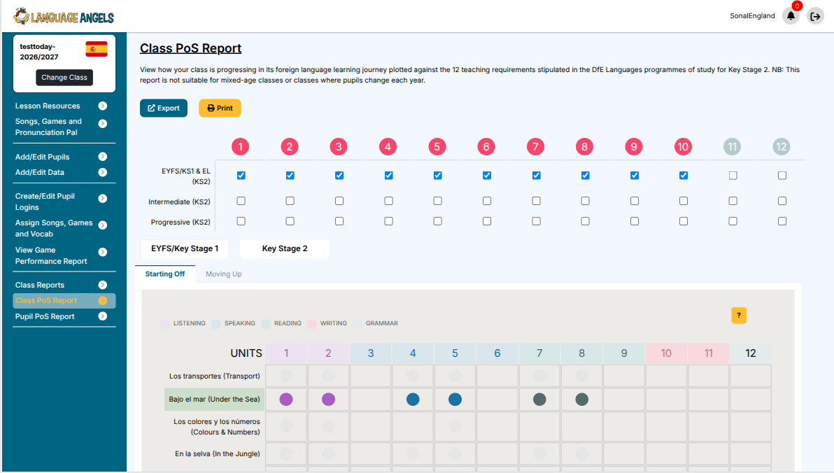 Language Angels project screenshot